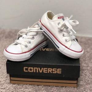 White infant converse sneakers